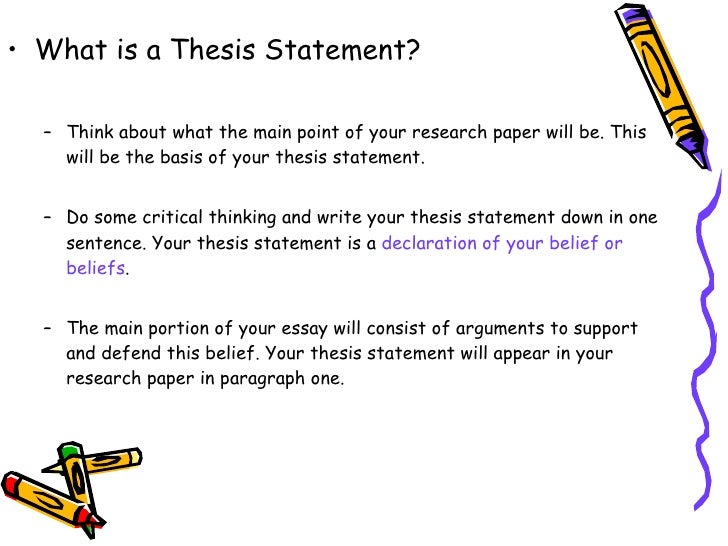 how to create a thesis statement for a research paper