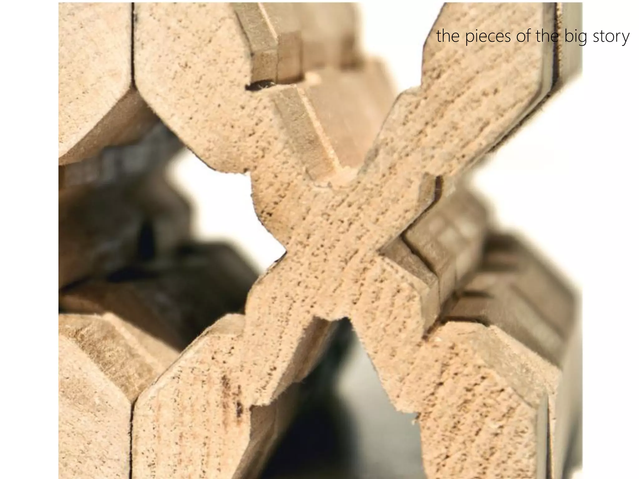 the pieces of the big story
 