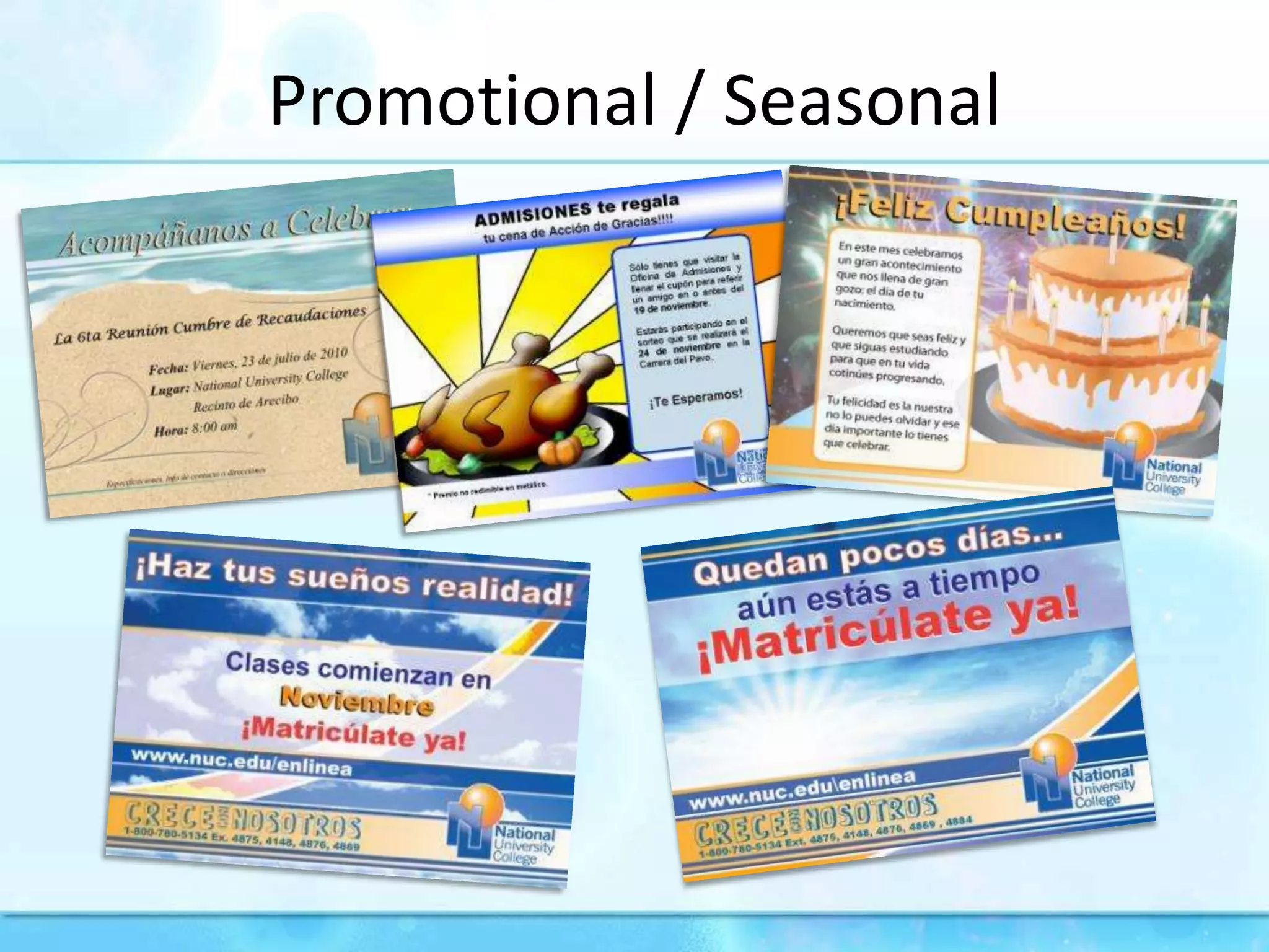 Promotional / Seasonal
