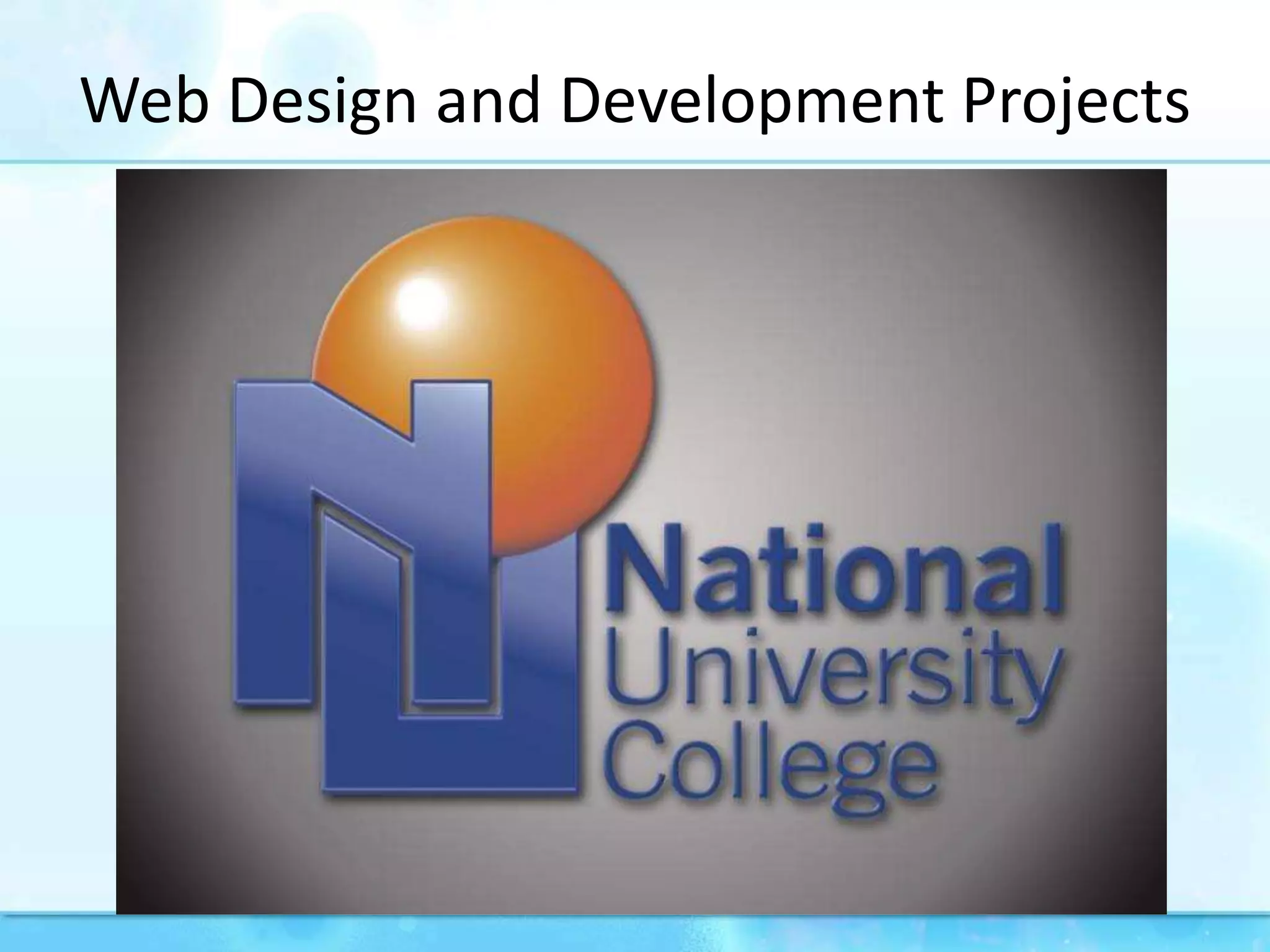 Web Design and DevelopmentProjects