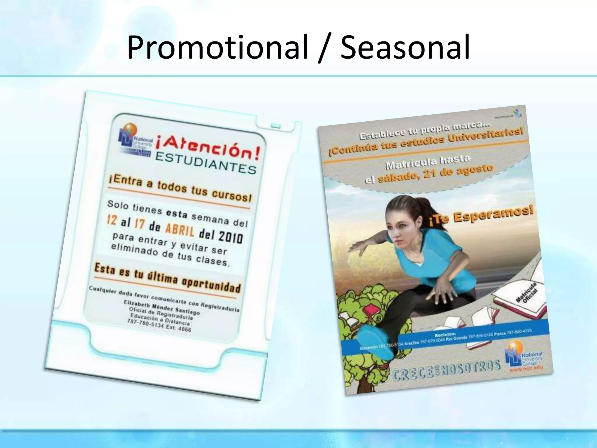 Promotional / Seasonal