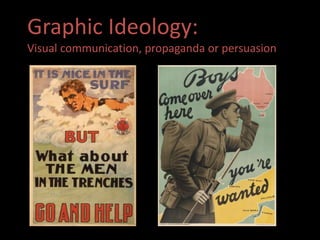 Graphic Ideology: 
Visual communication, propaganda or persuasion 
 