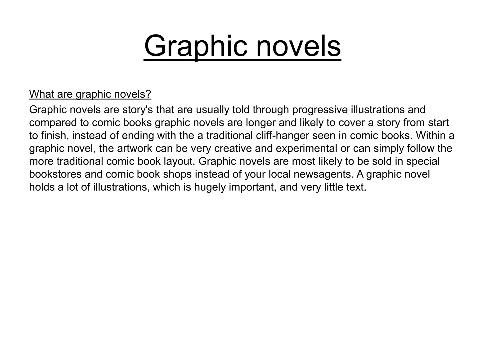Graphic narrative production | PPTX