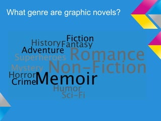 What genre are graphic novels?

 