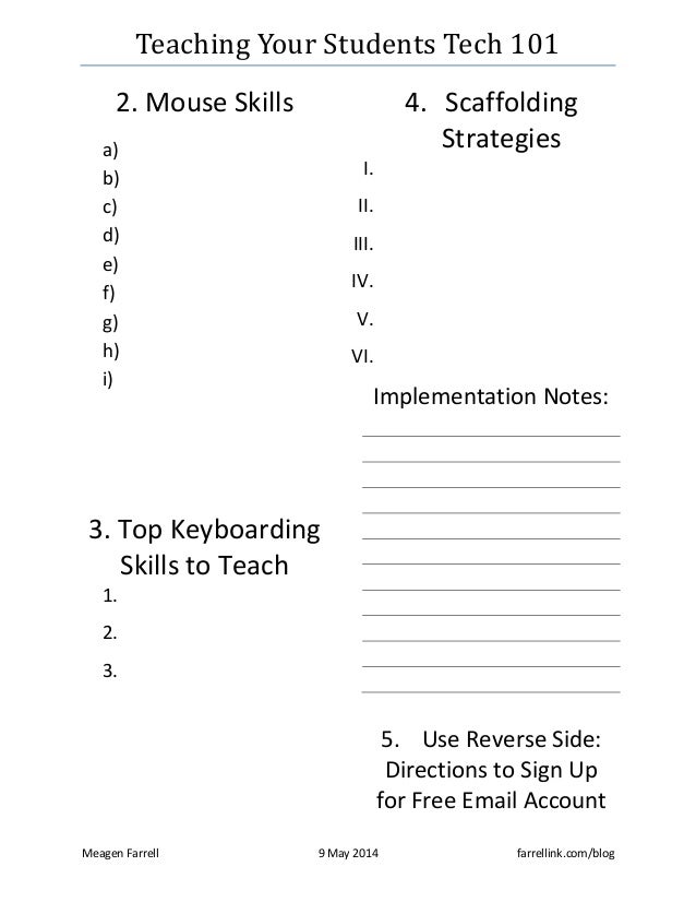 Graphic Organizer Teaching Tech 101 May 2014