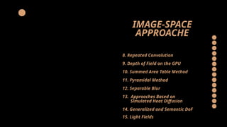 Algorithms for Rendering Depth of Field Effects in Computer Graphics | PPTX