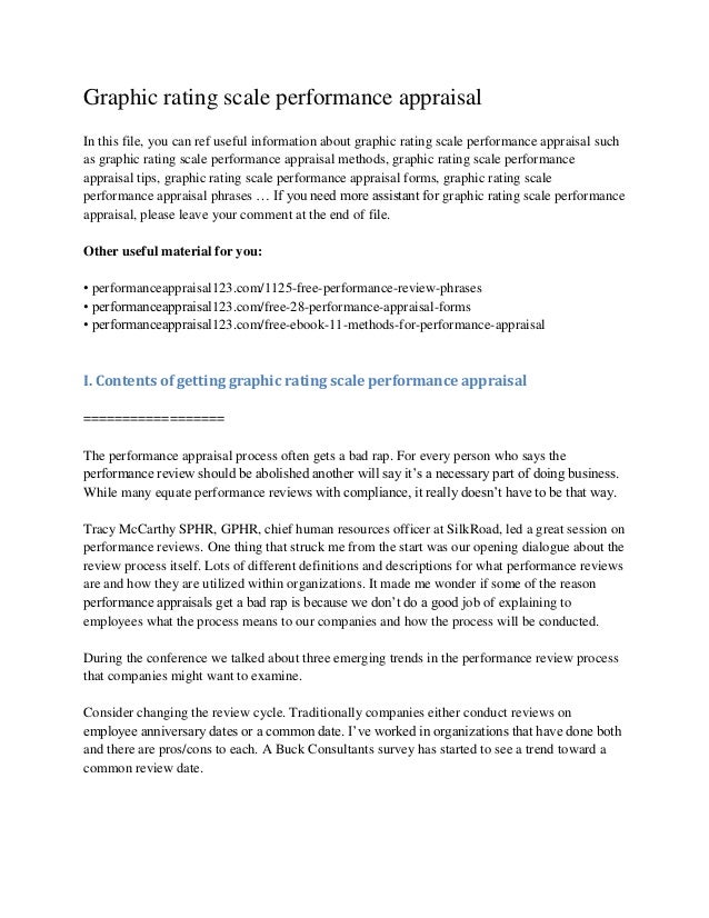 Graphic Rating Scale Performance Appraisal Graphic Rating Scale Performance Appraisal In This File You Can Ref Useful Information About Graphic