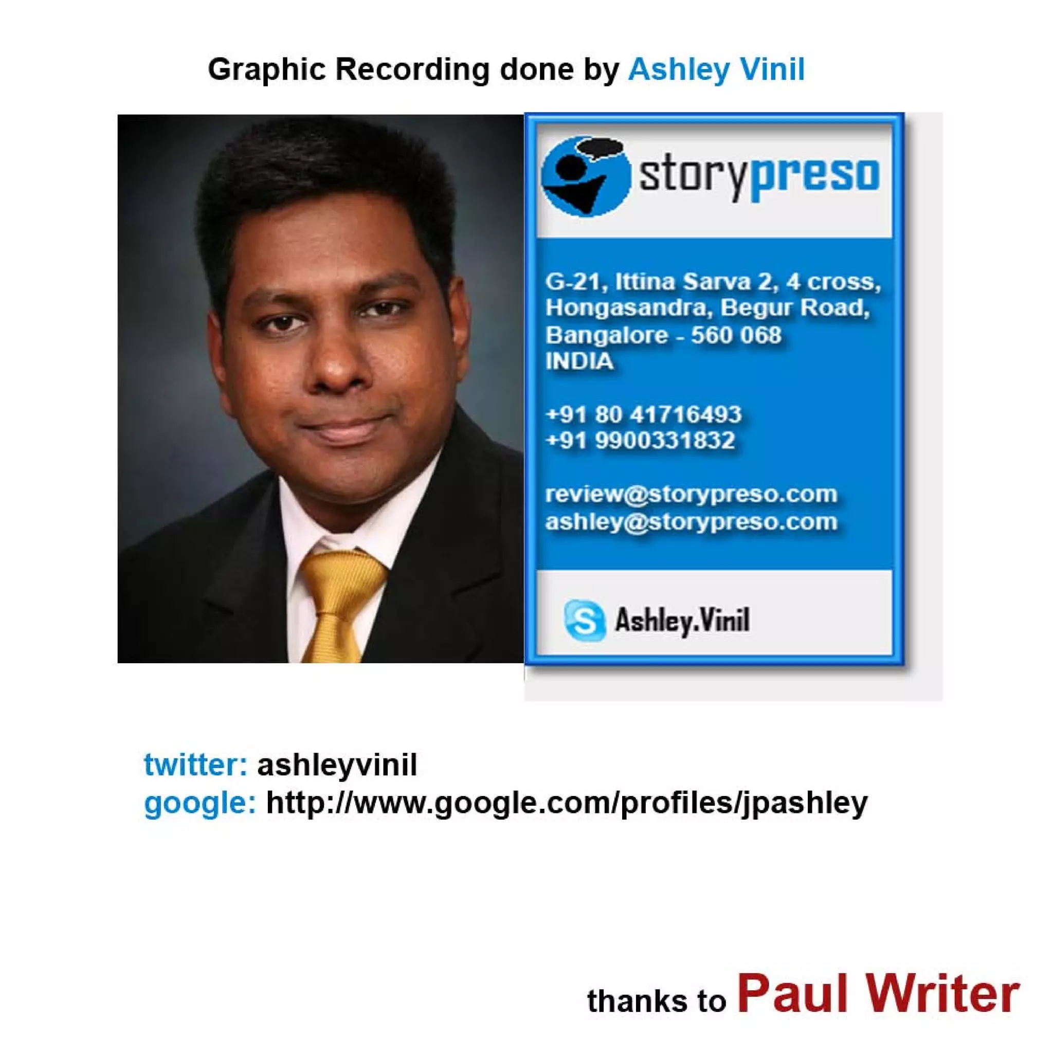 Graphic Recording of the launch of Paul Writer by Ashely Vinil