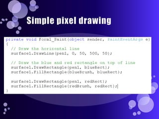 Simple pixel drawing