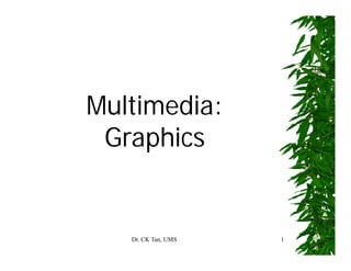 Dr. CK Tan, UMS 1
Multimedia:
Graphics
 