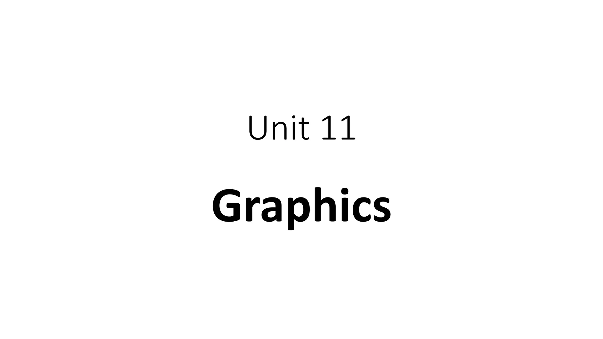 Unit 11
Graphics
 