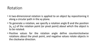 Two Dimensionsal Rotation Transformations Computer Graphics.pdf