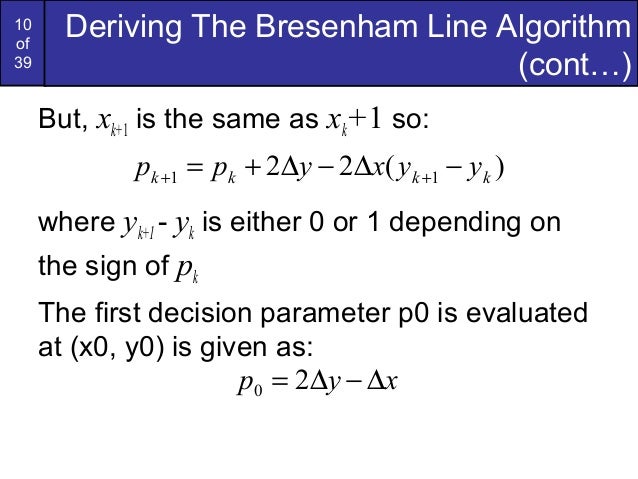 Line Drawing Algorithm In Computer Graphics Tutorial : Bresenham circles and polygons in computer graphics