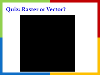 Quiz: Raster or Vector?
 