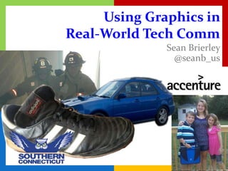 Using Graphics in
Real-World Tech Comm
              Sean Brierley
                @seanb_us
 
