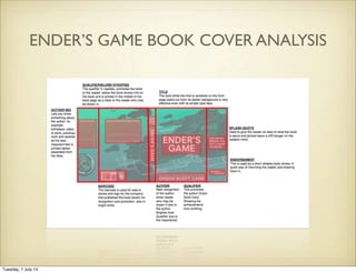ENDER’S GAME BOOK COVER ANALYSIS
Tuesday, 1 July 14
 