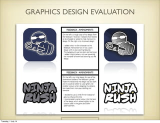 GRAPHICS DESIGN EVALUATION
Tuesday, 1 July 14
 