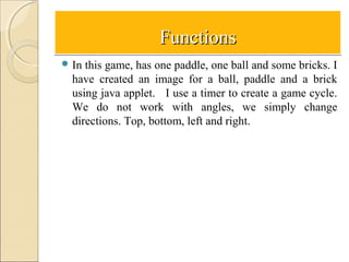 Breakout Ball project presentation | PPT