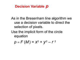 Midpoint Circle Algorithm and Circle-Generating Techniques in Computer ...