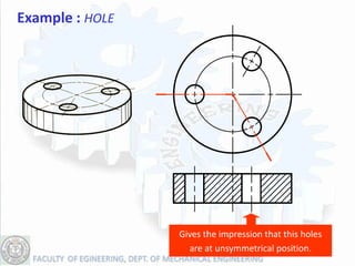 Example : HOLE




                 Gives the impression that this holes
                   are at unsymmetrical position.
 
