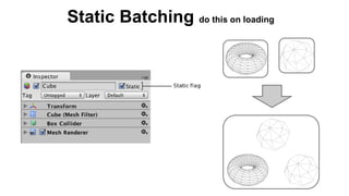 Static Batching do this on loading
 