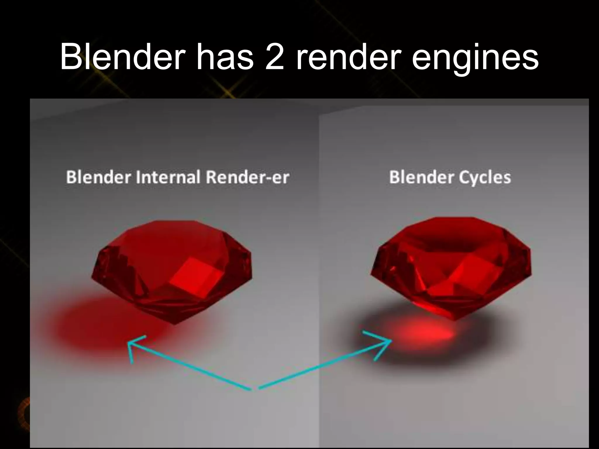 Blender has 2 render engines
 
