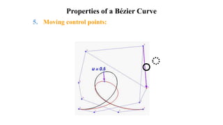 Properties of a Bézier Curve
5. Moving control points:
 