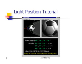 Arvind Devaraj3
2
Light Position Tutorial
 