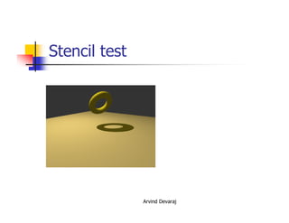 Arvind Devaraj
Stencil test
 