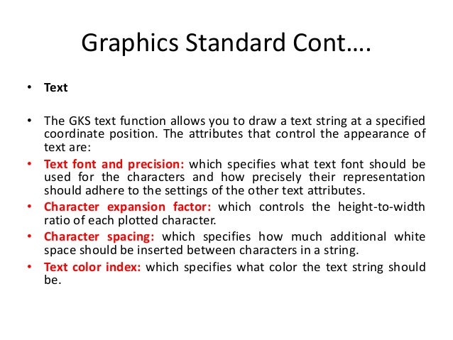 Graphics software standards