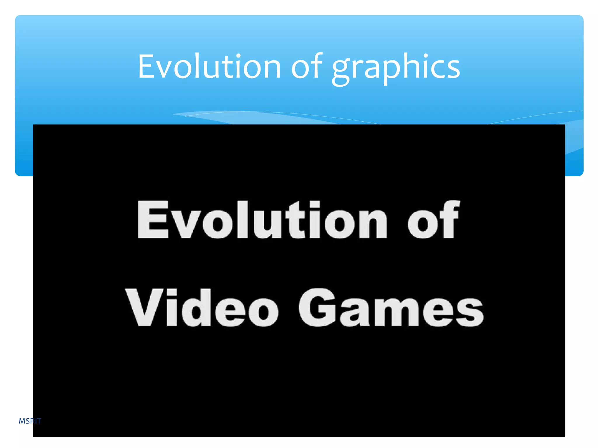 Evolution of graphics
MSRIT
 
