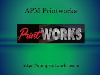 APM Printworks
https://apmprintworks.com/
 