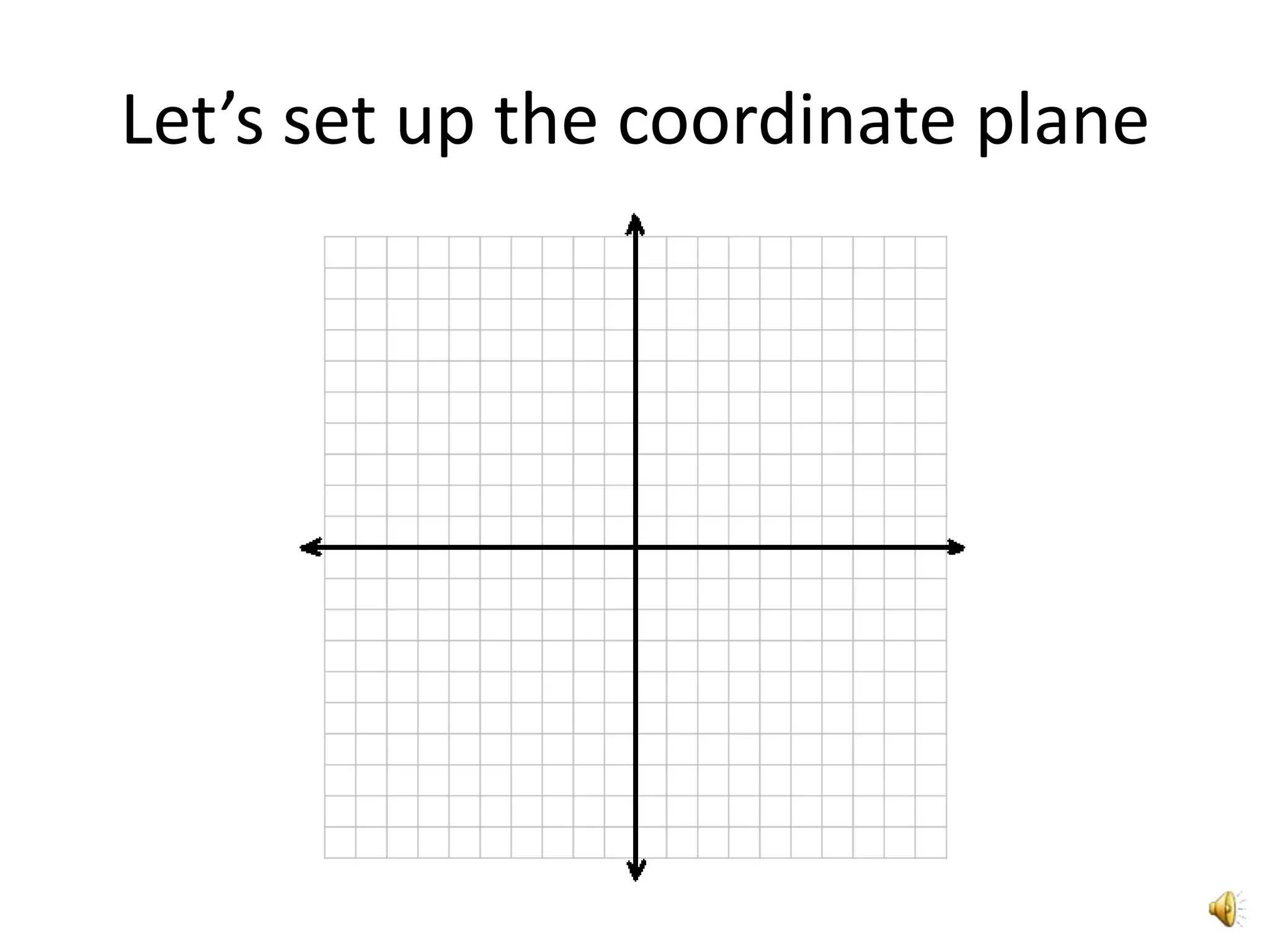 Let’s set up the coordinate plane
 