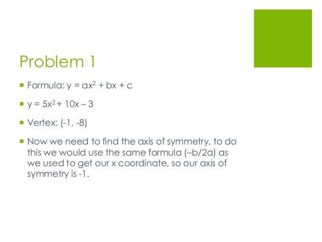 Graphing Y Ax 2 Bx C