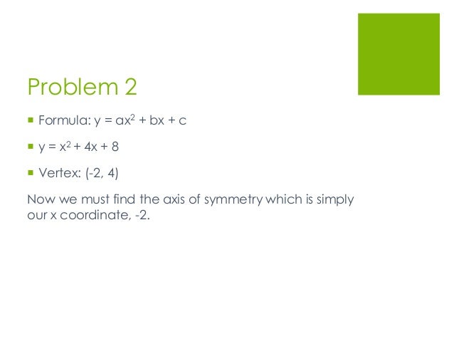 Graphing Y Ax 2 Bx C