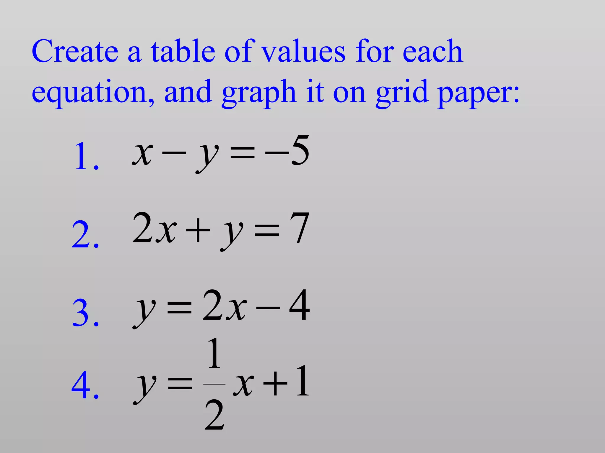 Graphing linear equations | PPT | Physics | Science