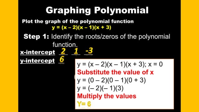 Graphing polynomial functions (Grade 10) | PPT