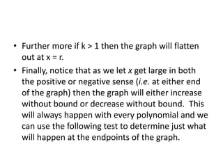 Further Mathematics Graph Graphing polynomials | PPTX