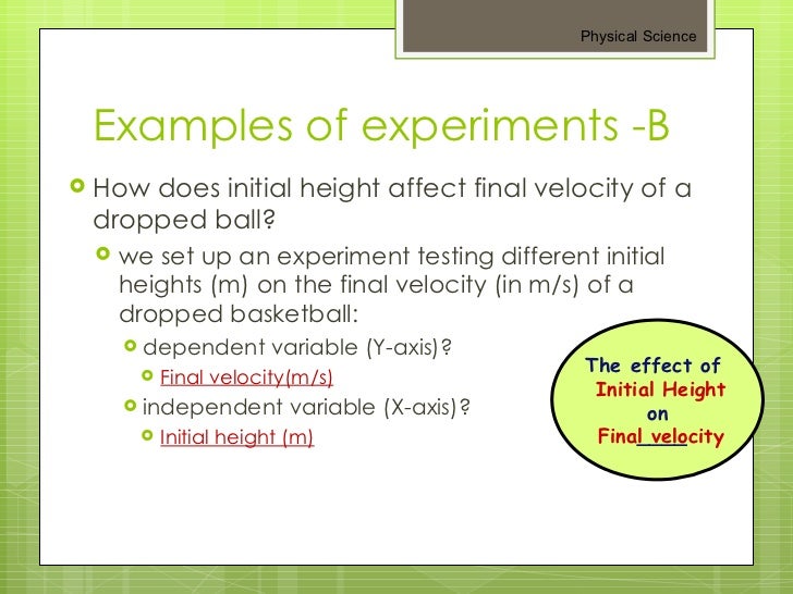 Physical Science Examples