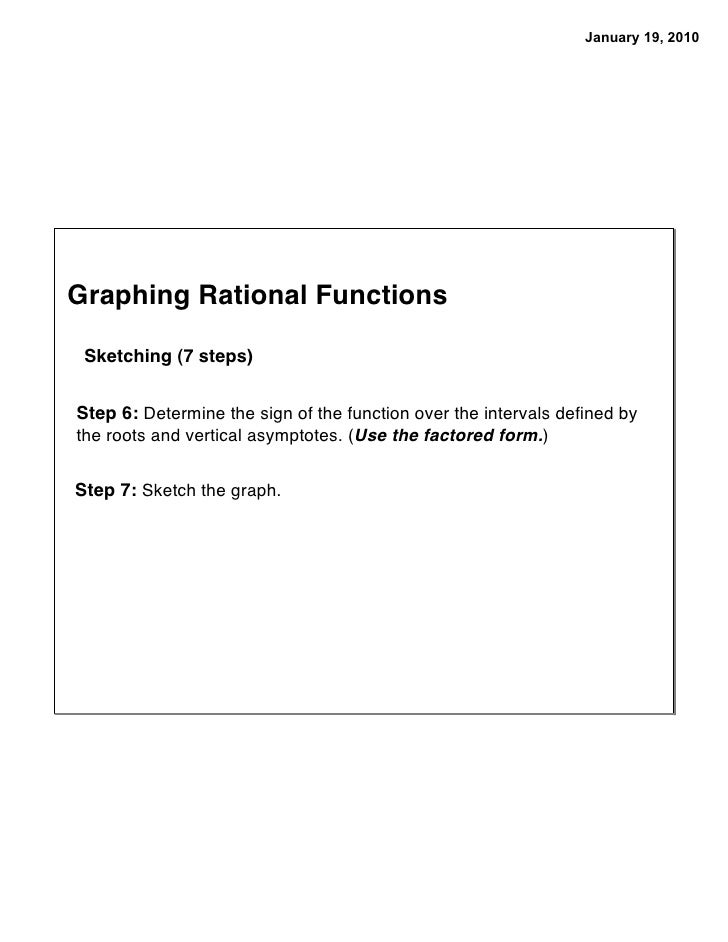 Graphing Rational Functions