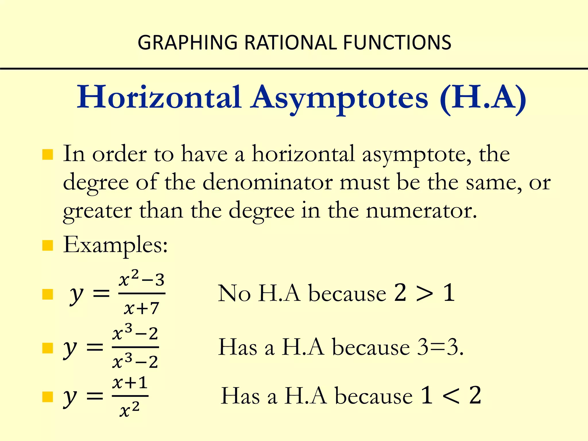 Graphing rational functions | PPTX