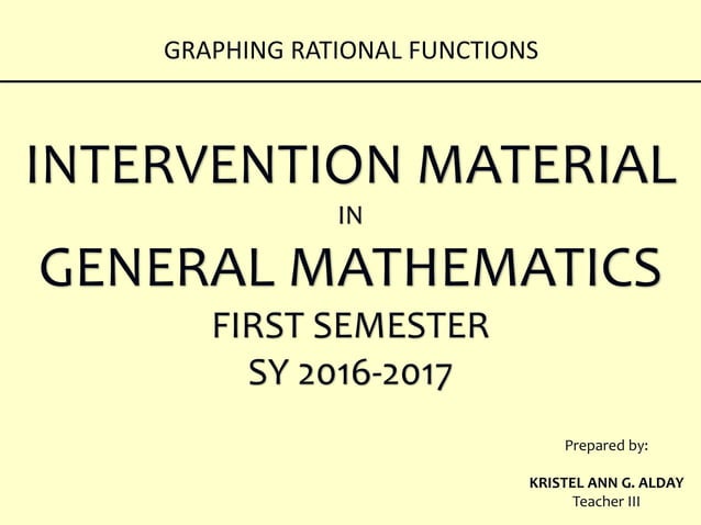 Graphing rational functions | PPT