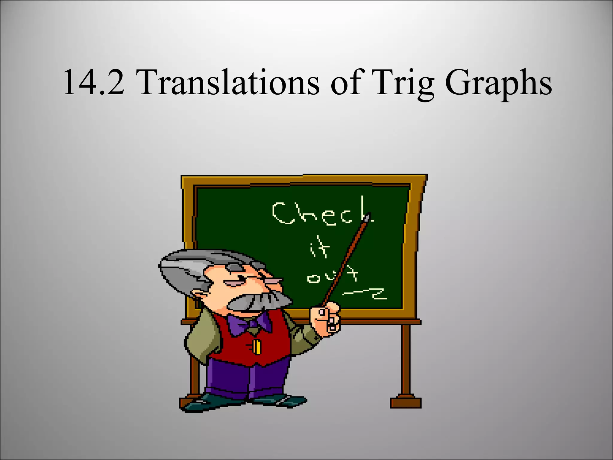 14.2 Translations of Trig Graphs 