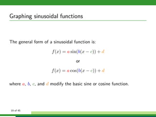 General Sin Function Graphing trigonometric functions | PDF