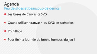 Peu de slides et beaucoup de demos!
 