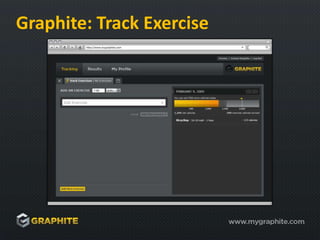 The simplest most intuitive caloric and exercise tracker on the marketGraphite: Set Goals