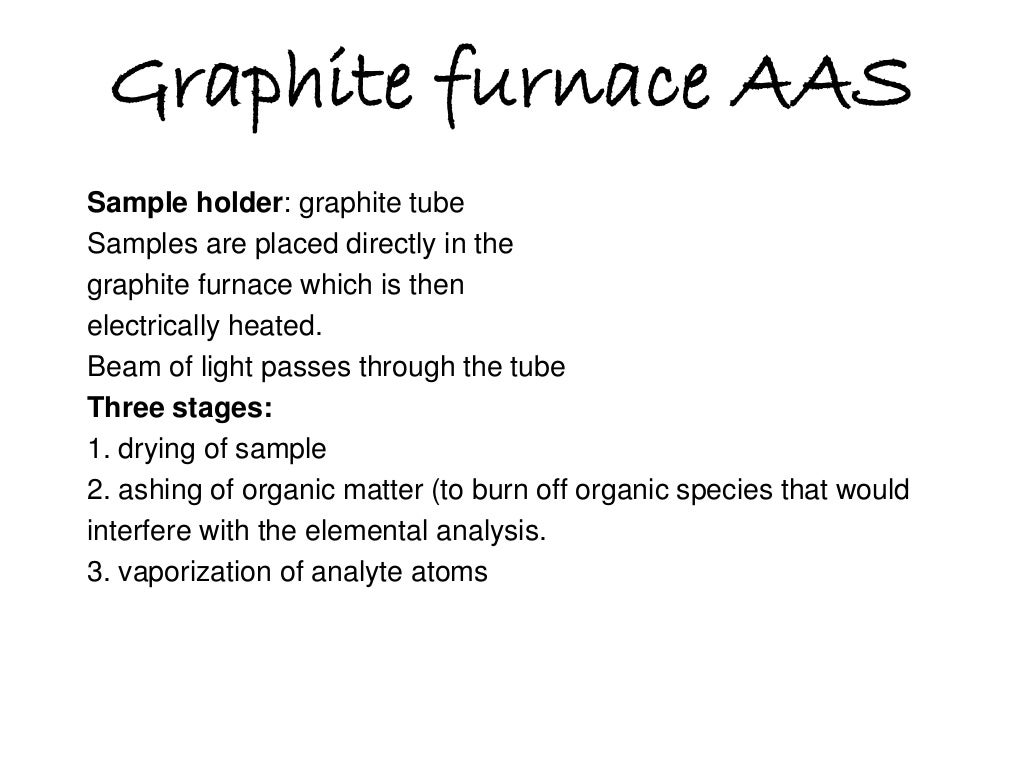Graphite furnace atomic absorption spectroscopy