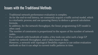 Issues with the Traditional Methods
- Traditional network performance evaluation is complex.
- As for the end-to-end laten...