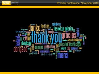 8th Sutol Conference, November 2016
 