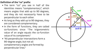 Understanding Right Triangle Identities and Unit Circle Trigonometry | PDF